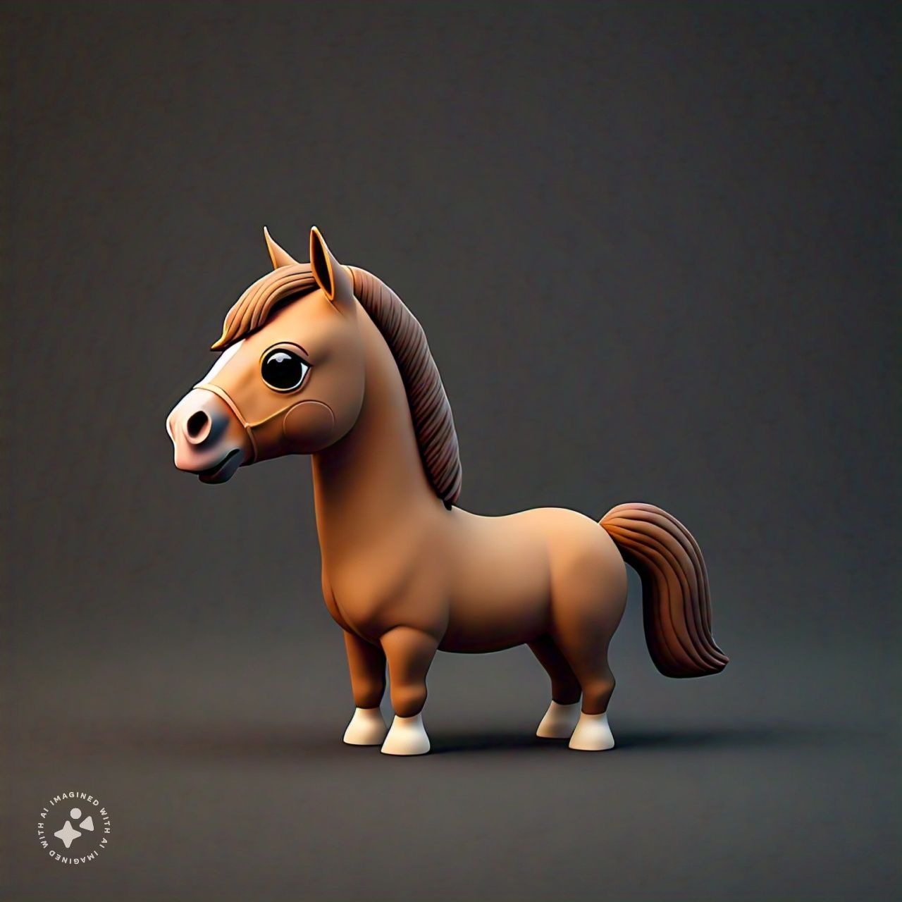 toy horse mini side view